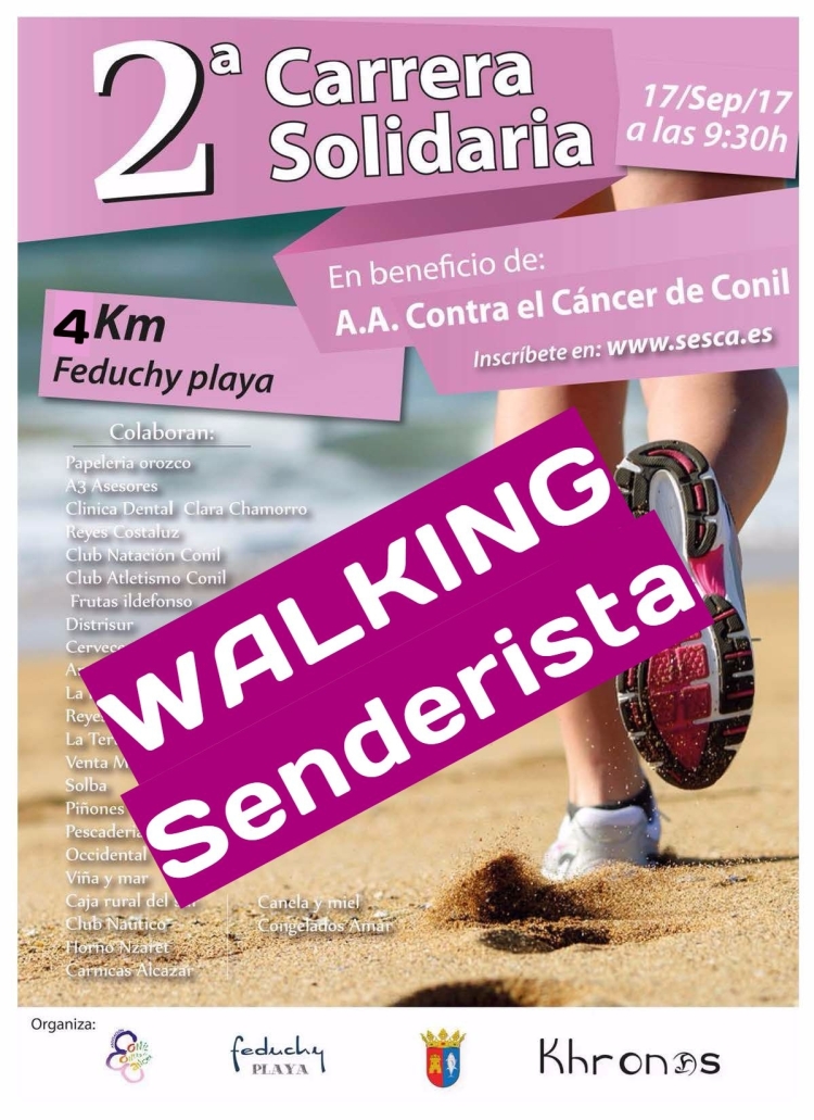 II Carrera Solidaria AACC. WALKING. Conil de la Frontera