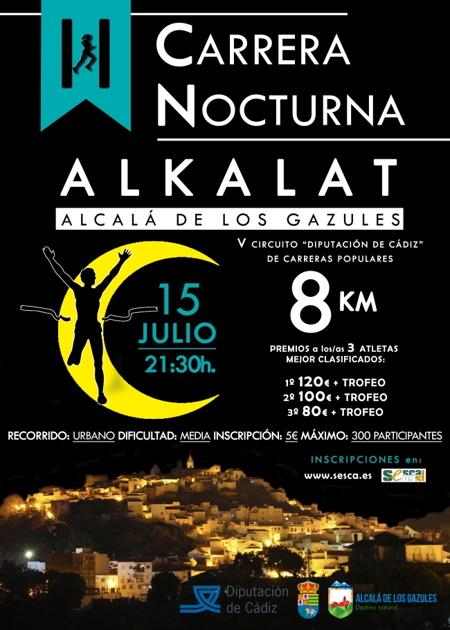II Carrera Popular Nocturna Alkalat. ALCALÁ DE LOS GAZULES