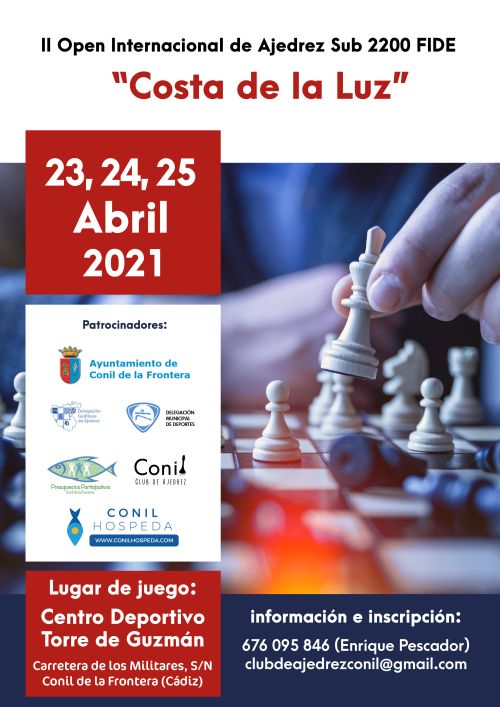 II Open Internacional de Ajedrez. Sub 2200 FIDE. COSTA DE LA LUZ